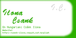 ilona csank business card
